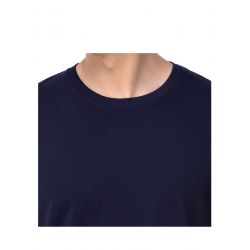 Футболка темно-синяя, однотонная, Regular Fit