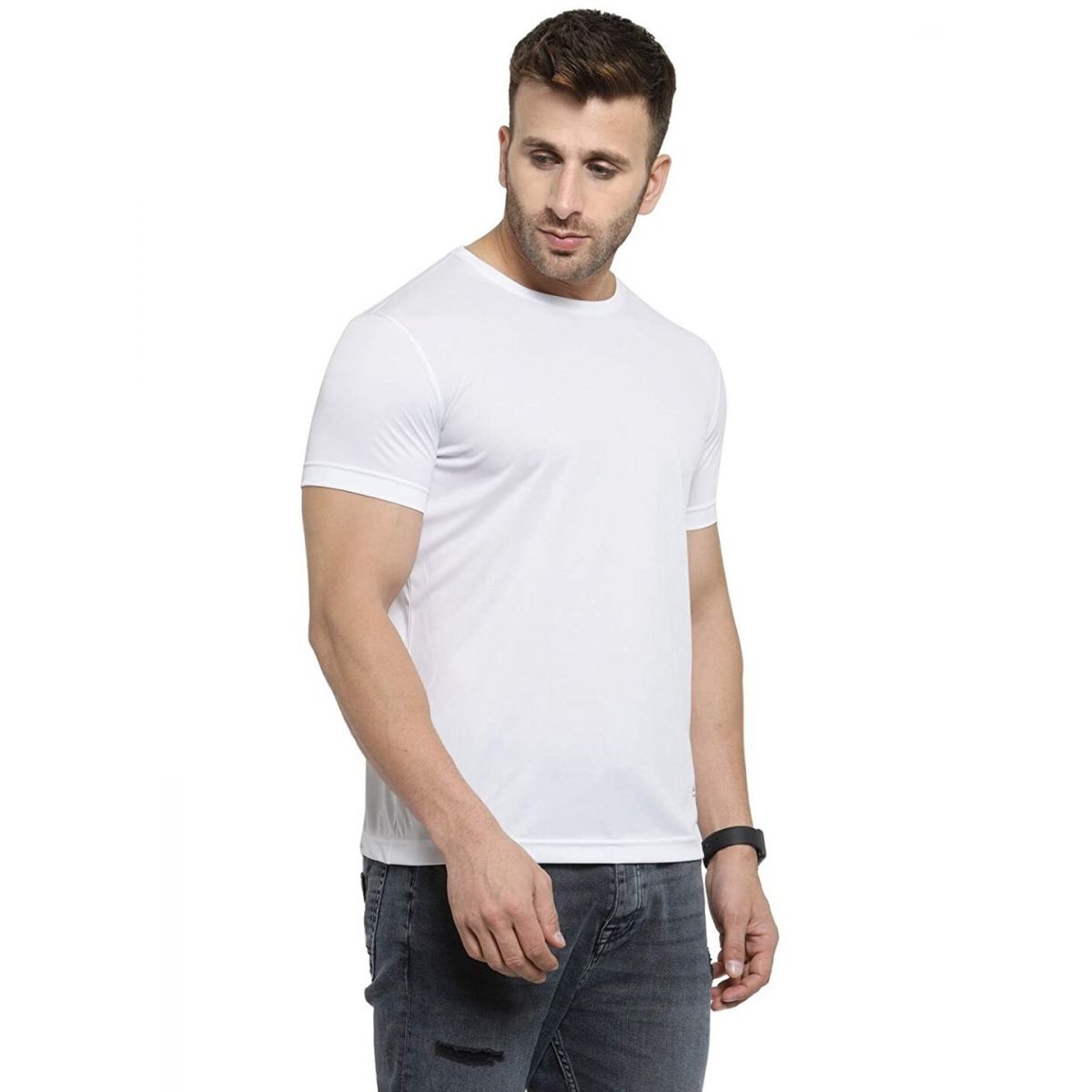 Футболка белая, однотонная, Regular Fit Футболка белая, однотонная, Regular Fit