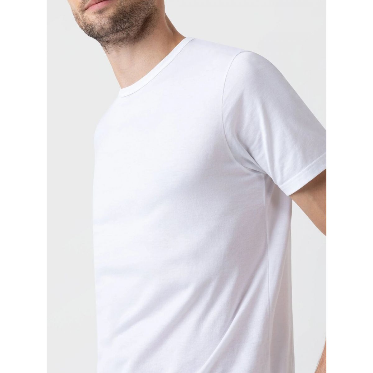 Футболка белая, однотонная, Regular Fit Футболка белая, однотонная, Regular Fit