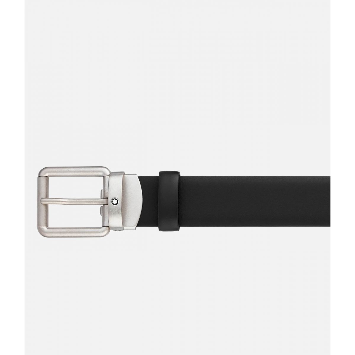 Ремень Montblanc черный кожаный матовая пряжка | MB129453 Ремень Montblanc черный кожаный матовая пряжка | MB129453